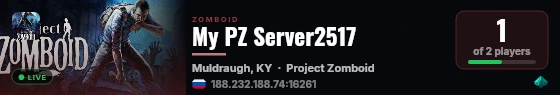 My PZ Server2517 live status badge