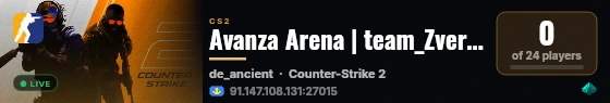 Avanza Arena | team_Zverёk vs team_Коська_КУСЬ live status badge