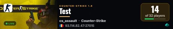 Test live status badge