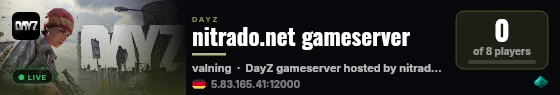 nitrado.net gameserver live status badge