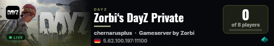 Zorbi‘s DayZ Private live status badge