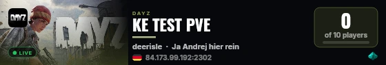 KE TEST PVE live status badge