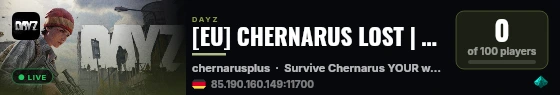 [EU] CHERNARUS LOST | RP | Vanilla+ | Trader | Airdrop live status badge