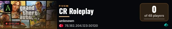 CR Roleplay live status badge