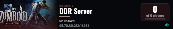 DDR Server live status badge