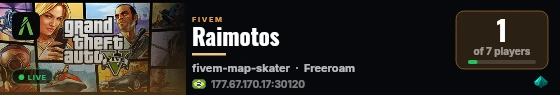 Raimotos live status badge
