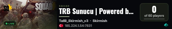TRB Sunucu | Powered by Squad Tournament live status badge