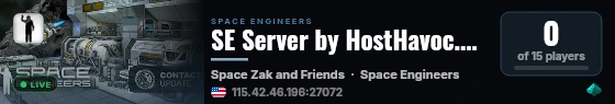 SE Server by HostHavoc.com live status badge