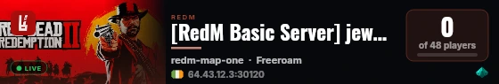 [RedM Basic Server] jewmania live status badge