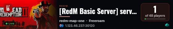 [RedM Basic Server] server343 live status badge