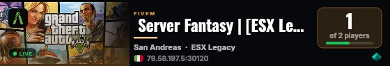  Server Fantasy | [ESX Legacy] live status badge