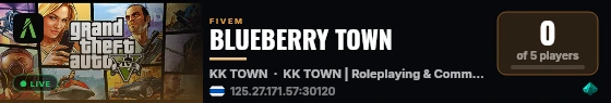 BLUEBERRY TOWN live status badge