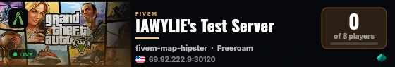 IAWYLIE's Test Server live status badge