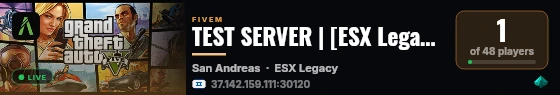 TEST SERVER | [ESX Legacy] live status badge