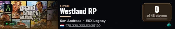 Westland RP live status badge