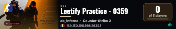 Leetify Practice - 0359 live status badge