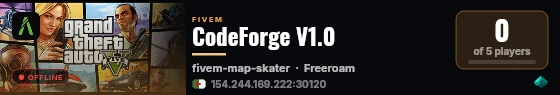 CodeForge V1.0 live status badge