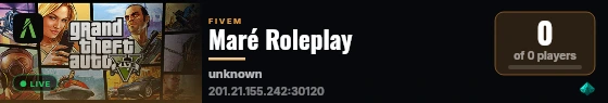 Maré Roleplay live status badge