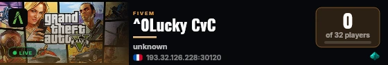 ^0Lucky CvC live status badge