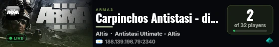 Carpinchos Antistasi - discord.gg/c6yMvSuh2Z live status badge