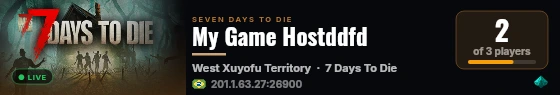 My Game Hostddfd live status badge