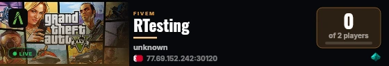 RTesting live status badge