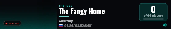 The Fangy Home live status badge