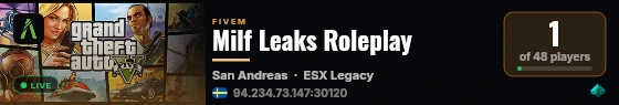 Milf Leaks Roleplay live status badge