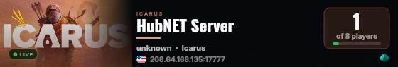 HubNET Server live status badge