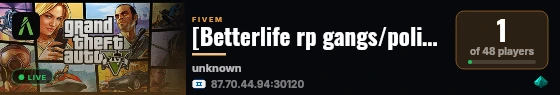[Betterlife rp gangs/police/mechanic] BetterLIFE live status badge