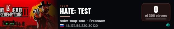 HATE: TEST live status badge