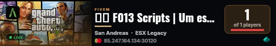 🐦‍🔥 F013 Scripts | Um espaço onde podes ser o que quiseres live status badge