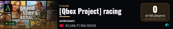 [Qbox Project] racing live status badge