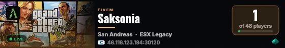 Saksonia live status badge