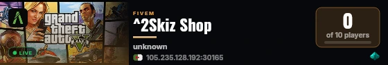 ^2Skiz Shop live status badge