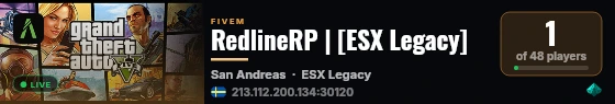 RedlineRP | [ESX Legacy] live status badge