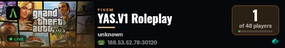 YAS.V1 Roleplay live status badge