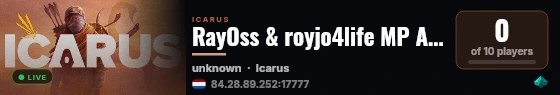 RayOss & royjo4life MP AMP live status badge