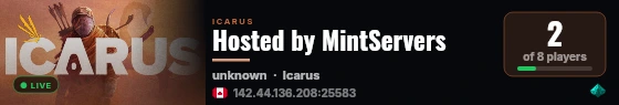 Hosted by MintServers live status badge