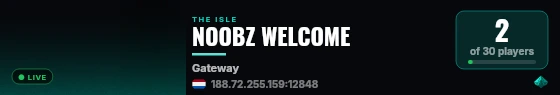 NOOBZ WELCOME live status badge
