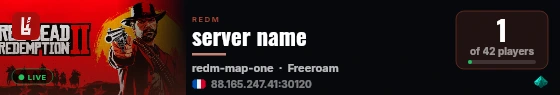 server name live status badge