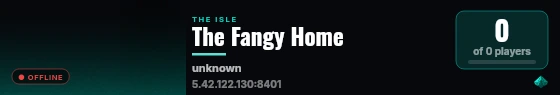 The Fangy Home live status badge