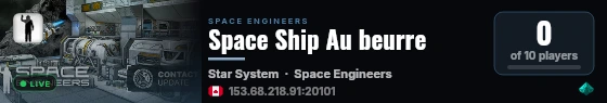Space Ship Au beurre live status badge