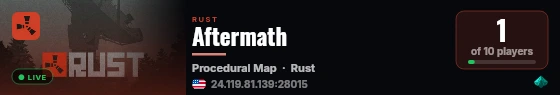 Aftermath live status badge