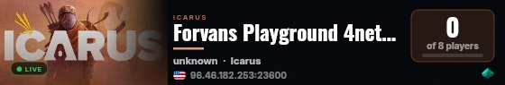 Forvans Playground 4netplayers live status badge