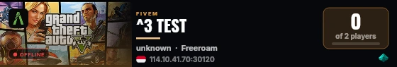 ^3 TEST live status badge