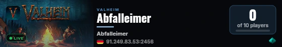 Abfalleimer live status badge