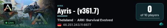 Ayris - (v361.7) live status badge