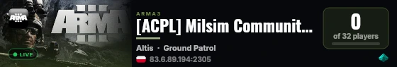 [ACPL] Milsim Community POLSKA | Modern + WS live status badge