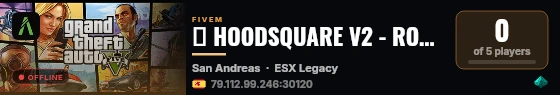 🏝️ HOODSQUARE V2 - ROL SERIO 🏝️ live status badge